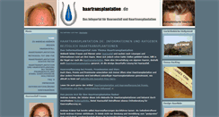 Desktop Screenshot of haartransplantation.de